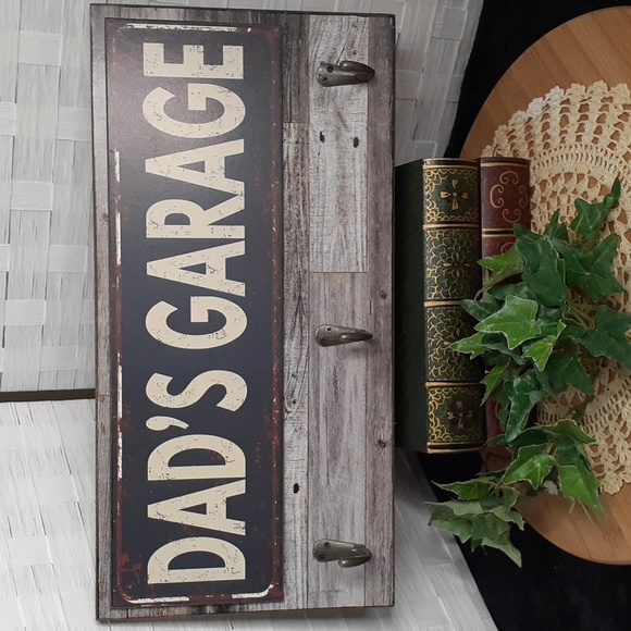 Hobby Lobby Other Dads Garage Rustic Sign W Hooks Industrial Chic